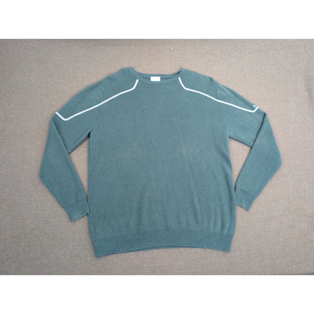 Columbia Olive Green Forrest Green Risco Run Sweater Mens Large Long Sleeve